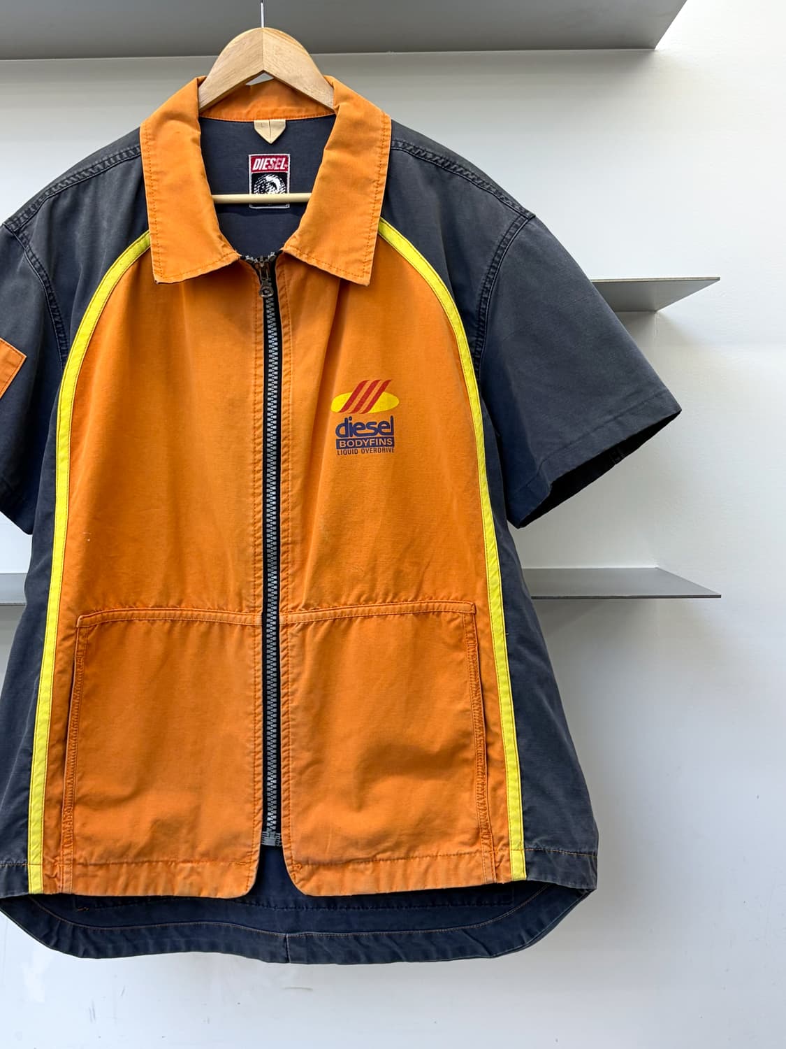 디젤 90s 바디핀스 워크 집 하프 셔츠 상품이미지2