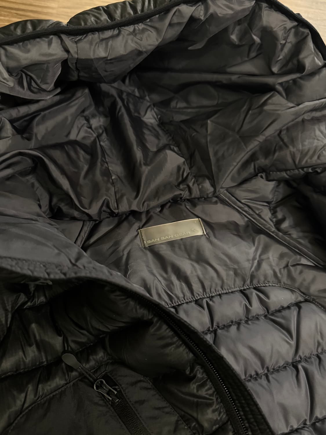 SANSAN GEAR  Paneled Puffer Jacket Black 상품이미지6