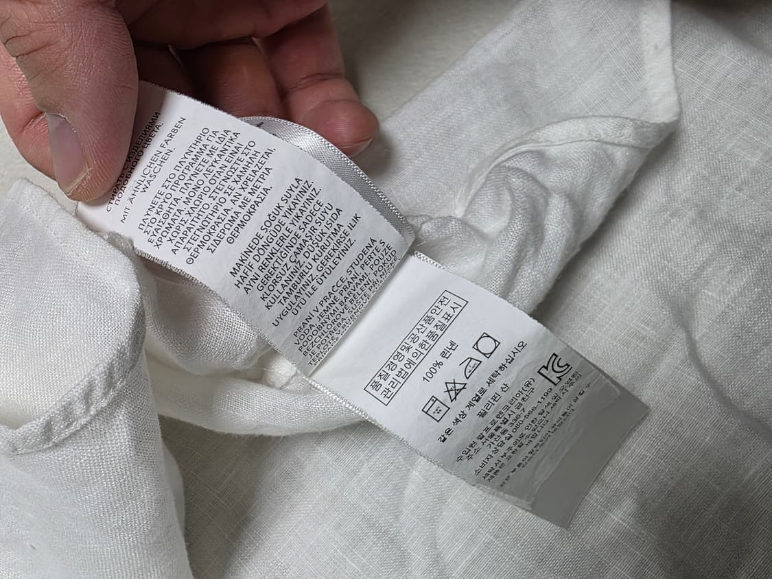 폴로 랄프로렌 클래식핏 린넨 셔츠 L 화이트 상품이미지6