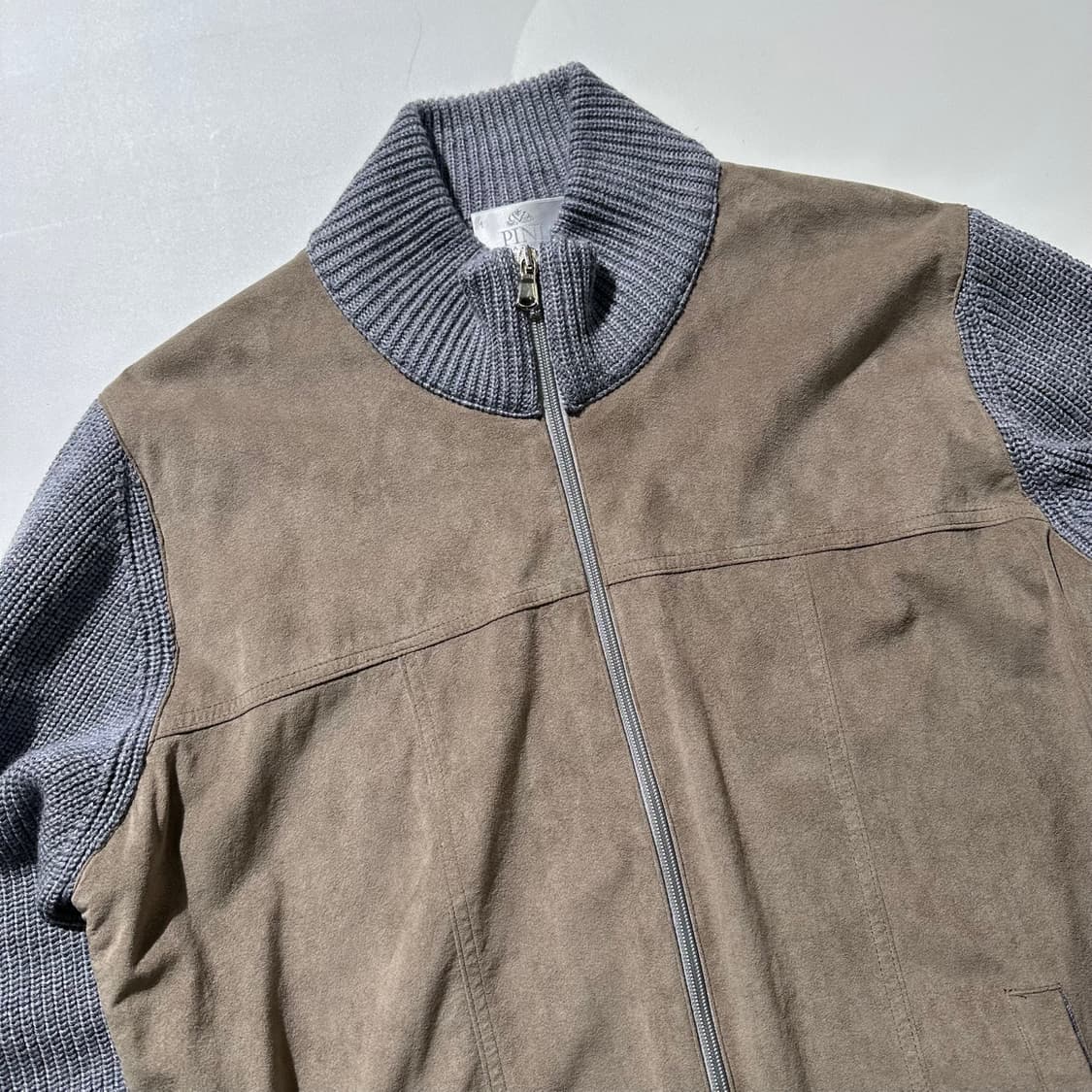 PINI 울 배색 니트 집업 가디건 상품이미지7