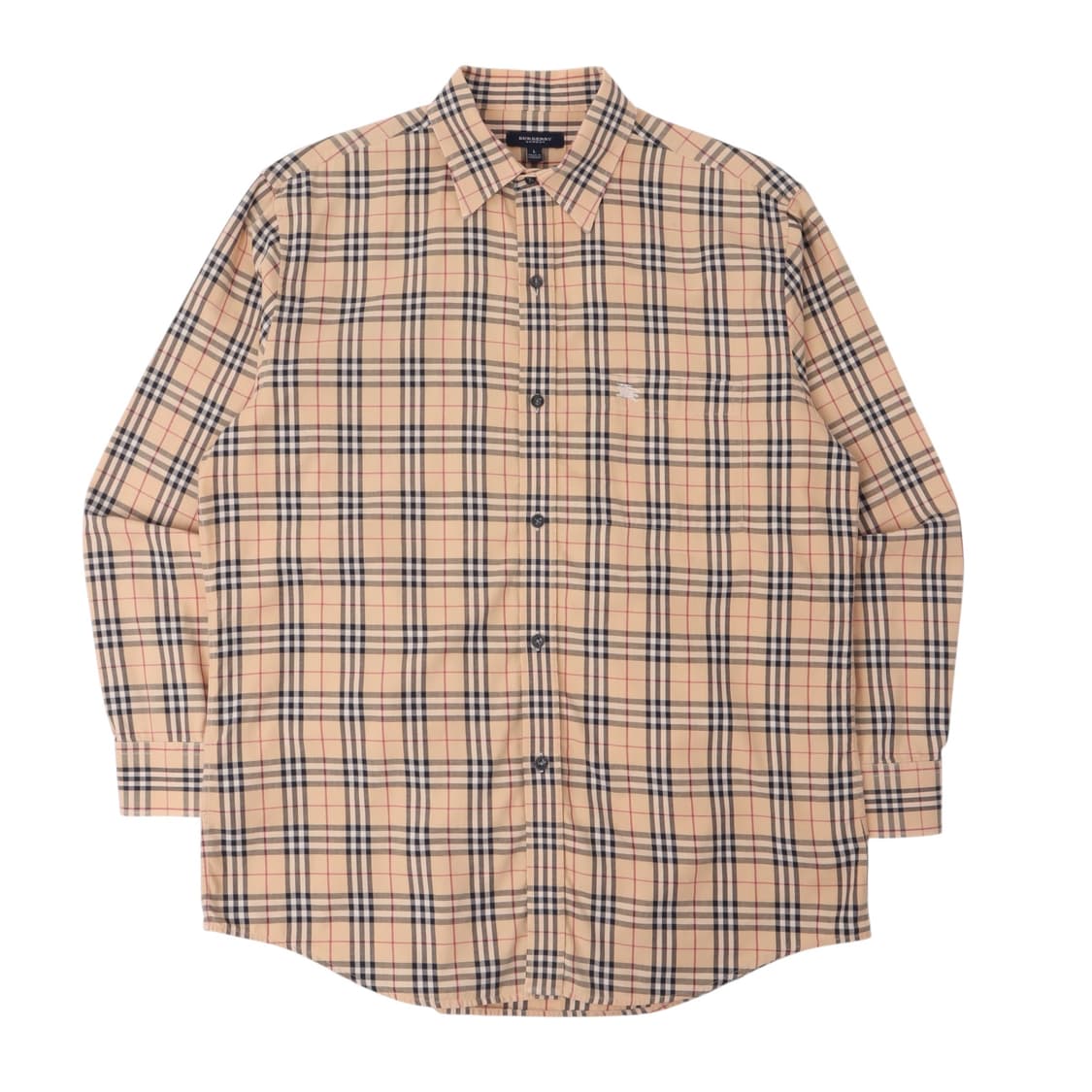 버버리 베이지 노바체크 포켓 로고 셔츠 상품이미지1