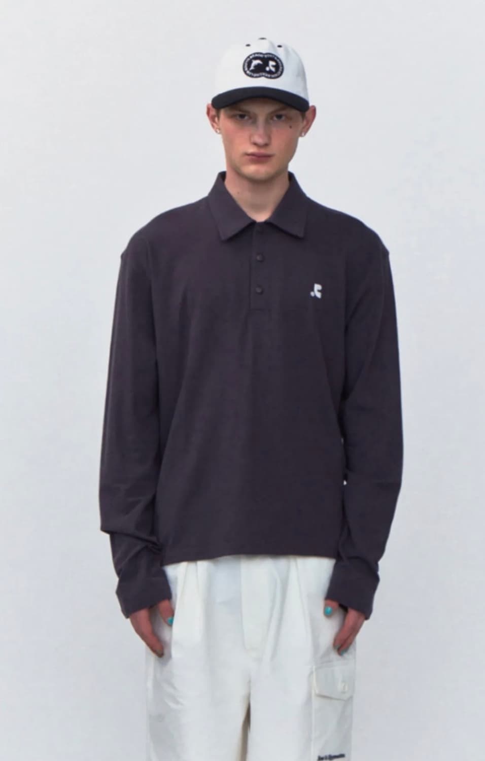 레스트앤레크레이션 패치 로고 볼캡 모자 화이트 블랙 상품이미지4