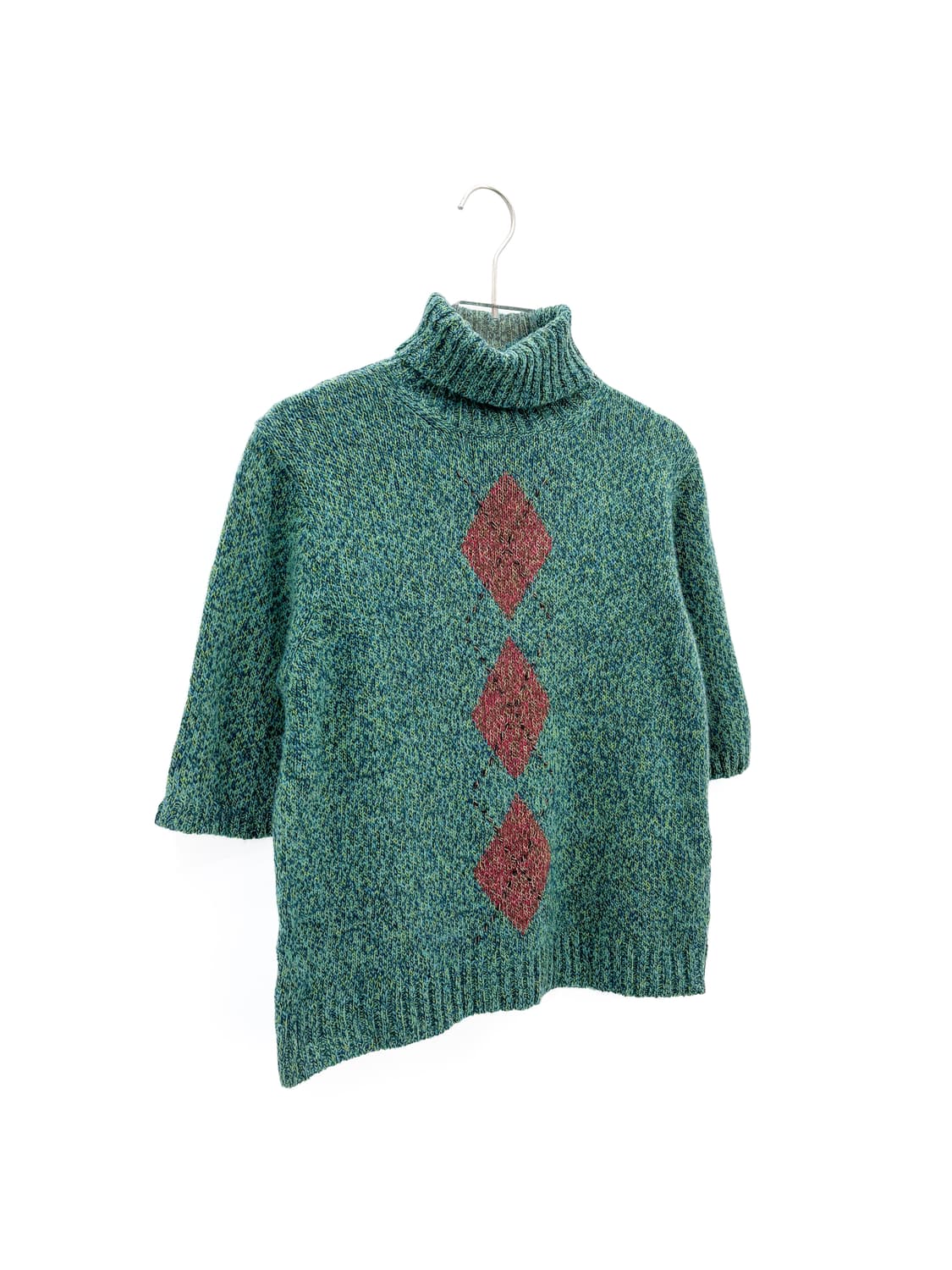 빈티지 아가일 패턴 반팔니트 상품이미지2