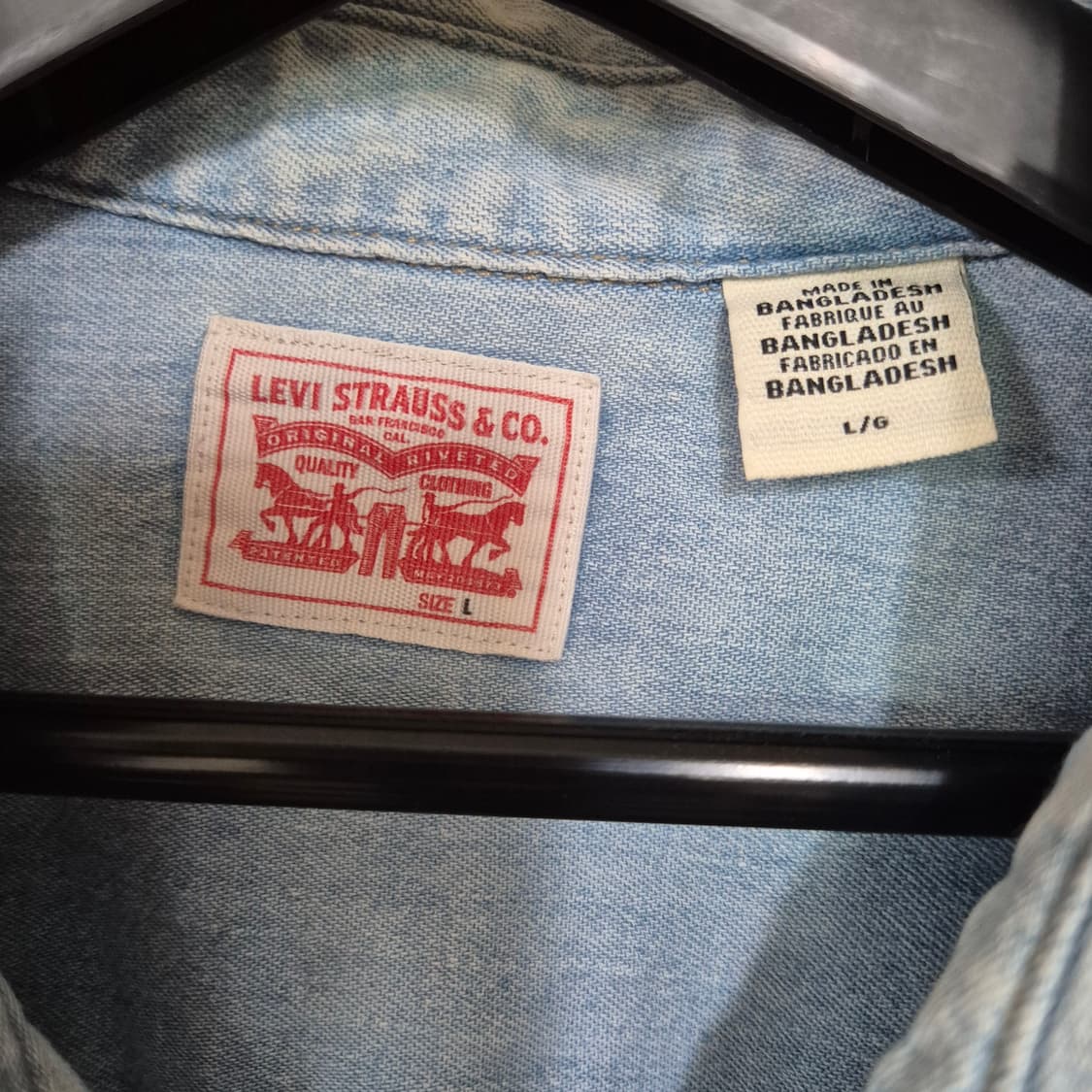 [L]리바이스 연청 데님 셔츠 상품이미지4