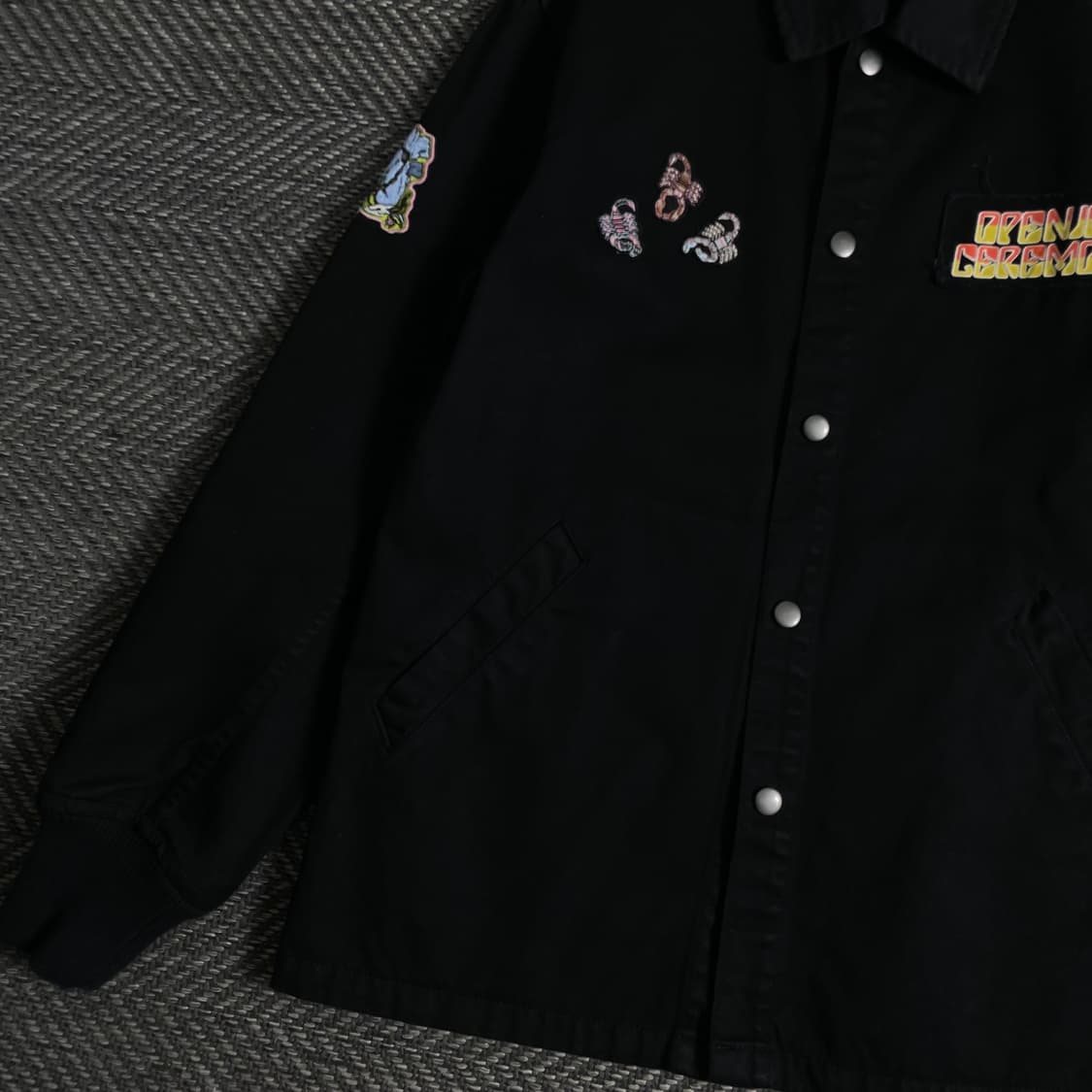 오프닝 세레모니 빅로고 블랙 박시핏 워크 자켓y 3553 상품이미지5