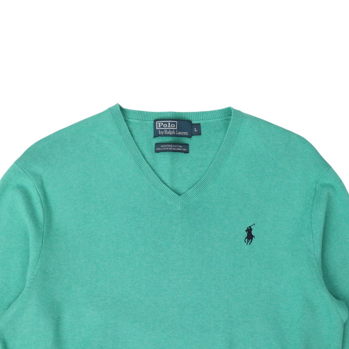 폴로 랄프로렌 민트 피마코튼 브이넥 니트 상품이미지2