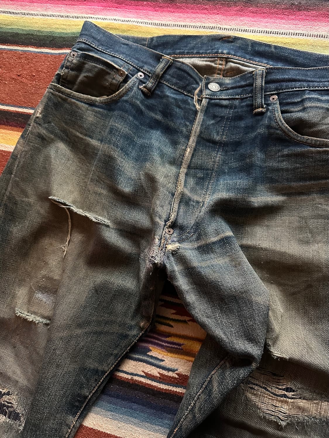 90s EVISU 빈티지 에비수 셀비지 데님 팬츠 상품이미지5