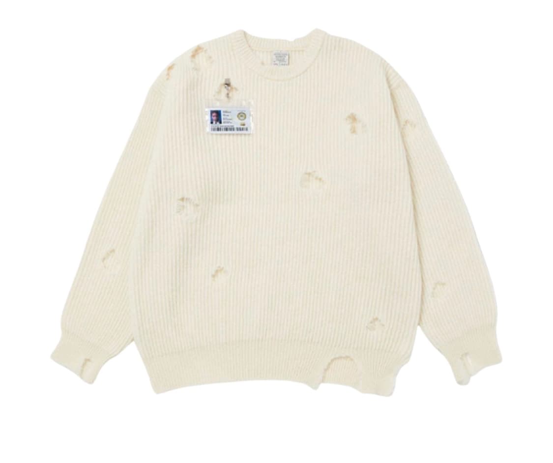 [OS] STU 디스트로이드 니트 크림 상품이미지1