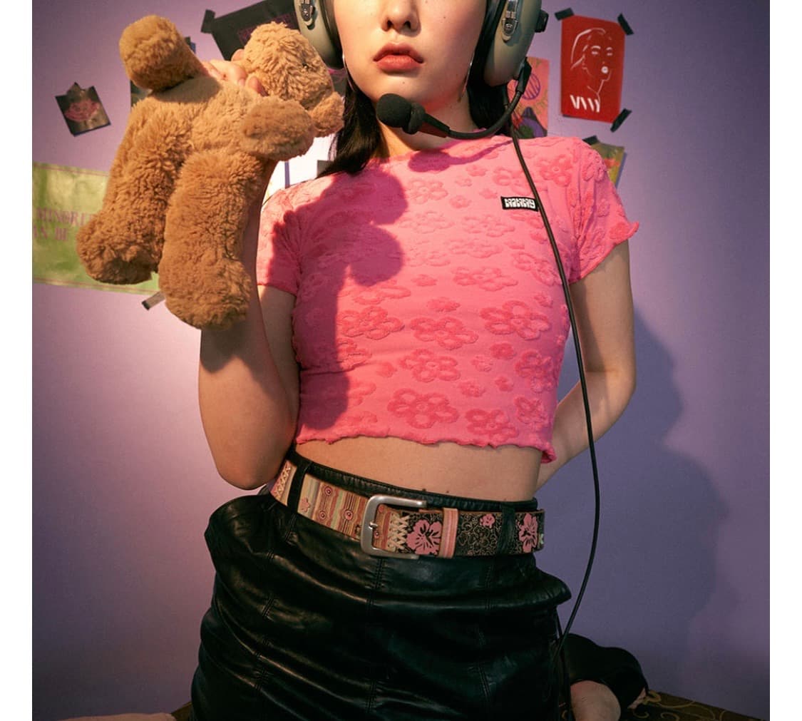 시티브리즈 니니 데이지 크롭탑 핫핑크 상품이미지3