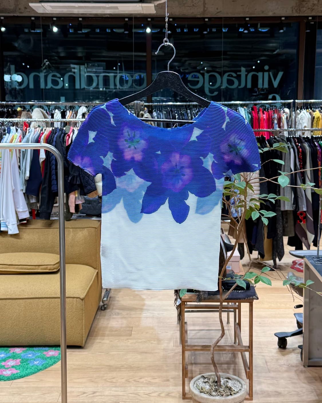 이세이미야케 미 블루 화이트 플로랄 하프티 상품이미지1