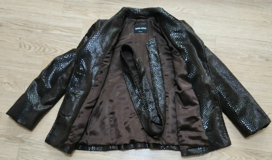 조르지오 아르마니 크로커다일 레더 자켓 55  상품이미지3