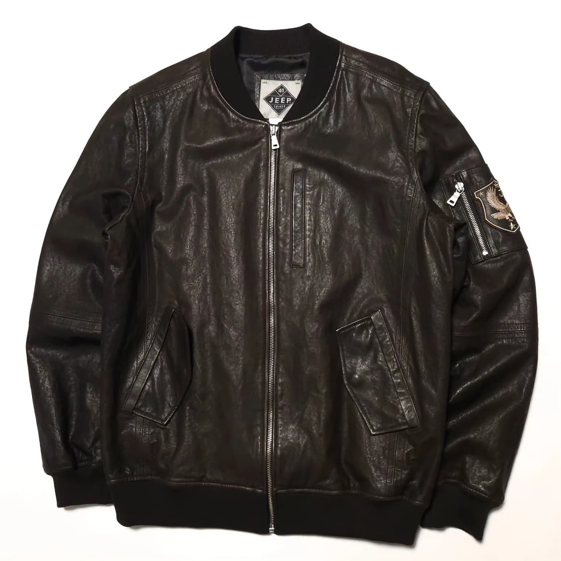 지프 JEEP 블루종 양가죽 자켓 브라운 상품이미지1