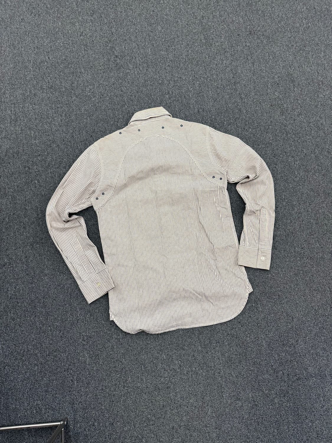 M)JUNGLE STORM 빈티지 패치워크 스트라이프 셔츠 상품이미지2