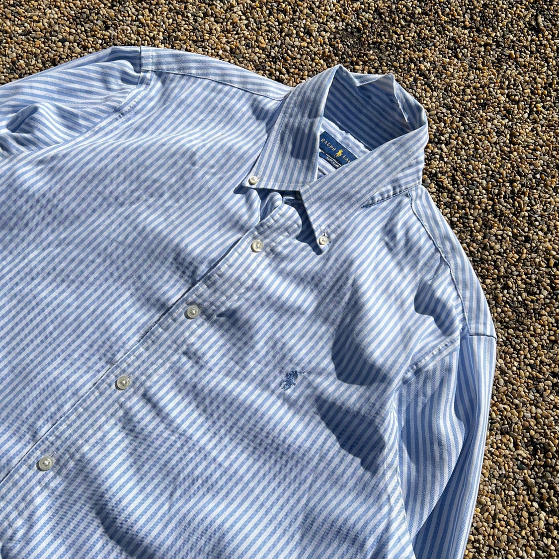 폴로(POLO RalphLauren)스트라이프 블루 포니 셔츠 상품이미지2