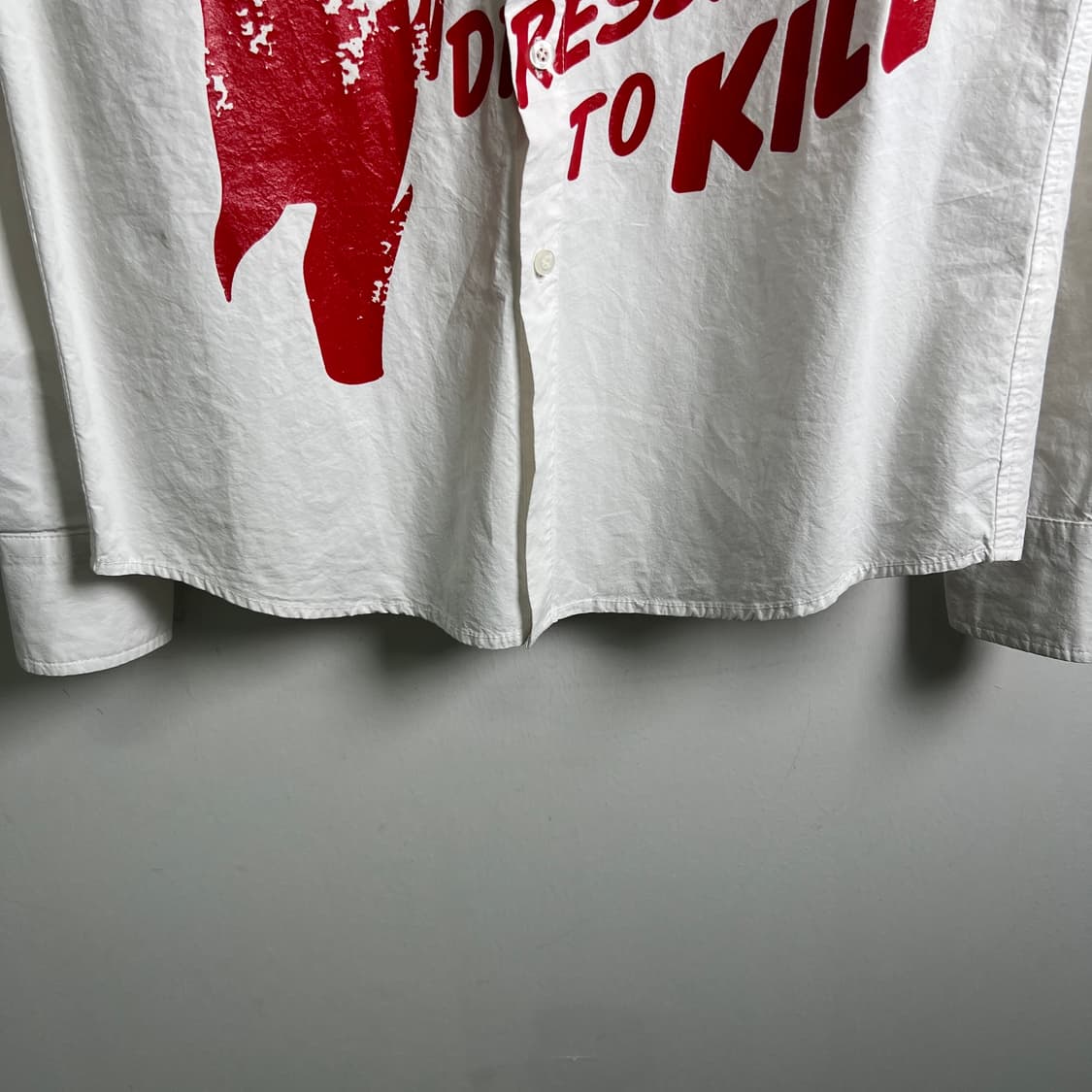 존 갈리아노 불테리어 그래픽 화이트 셔츠 M 상품이미지6