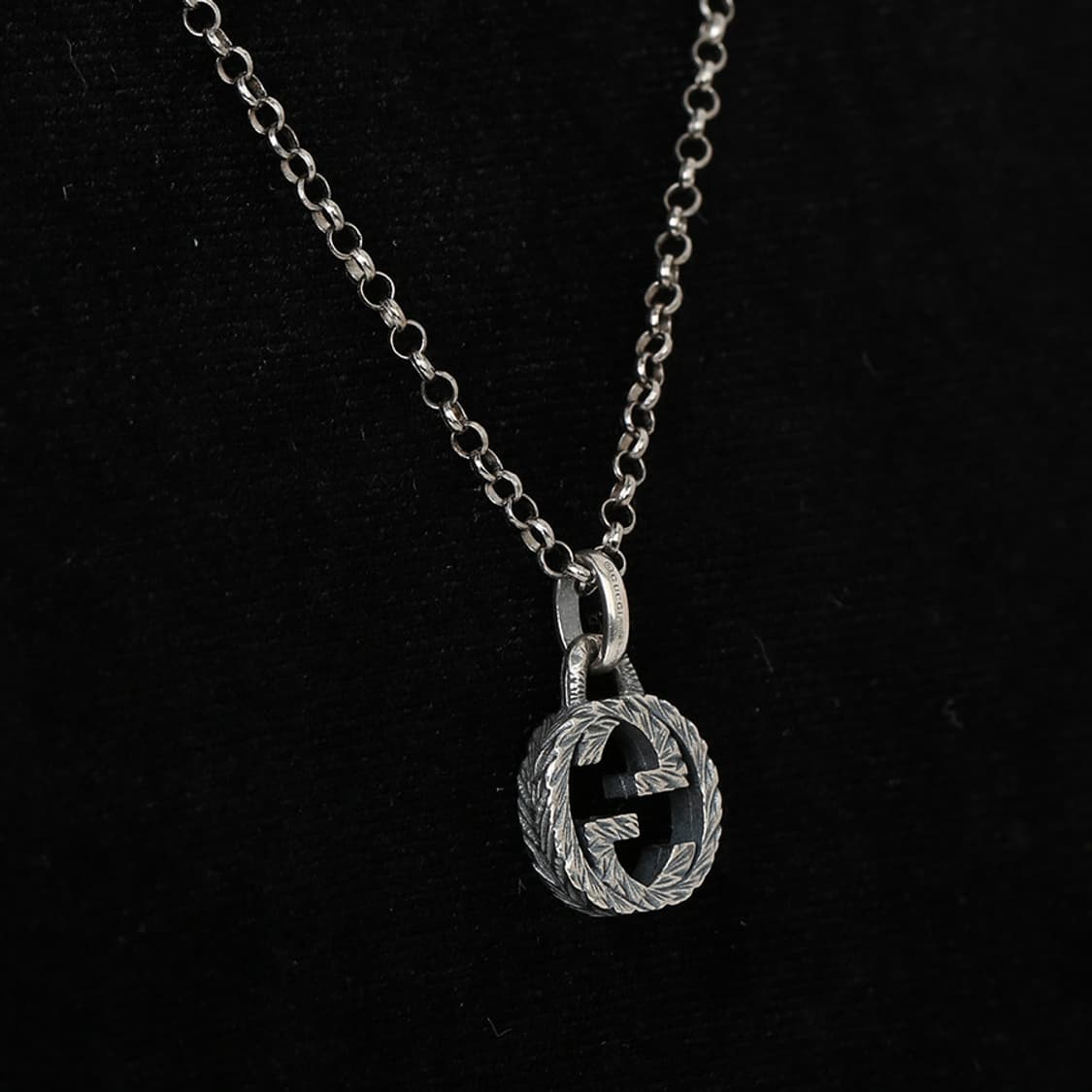 구찌 인터로킹 실버목걸이 GG로고 체인 네크리스 455535 상품이미지3