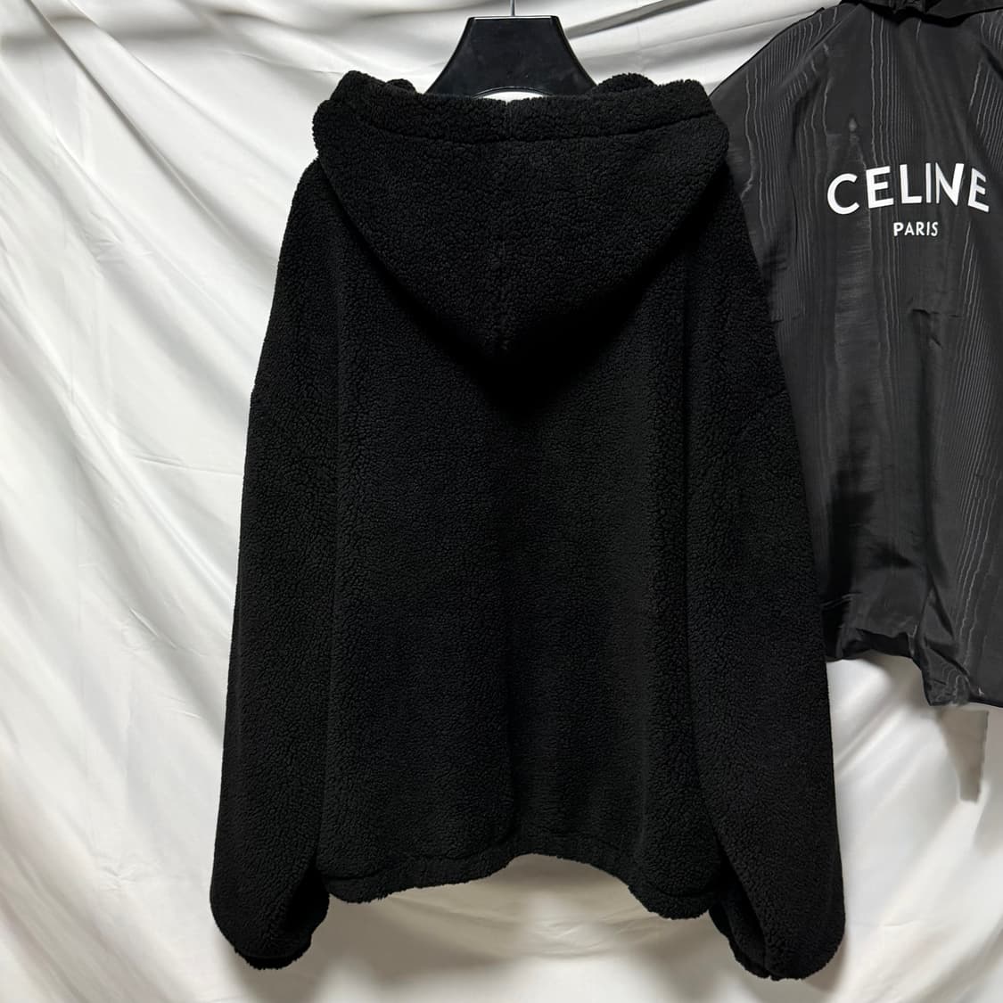 [S+급/XL] 셀린느 오슬롯 프린트 플리스 후드 후리스 자켓 상품이미지5