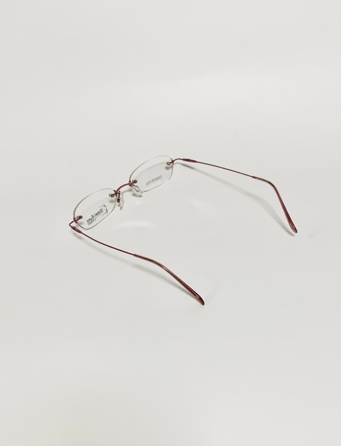 데드스탁  핑크 템플 경량 오벌무테 안경 1483 상품이미지5