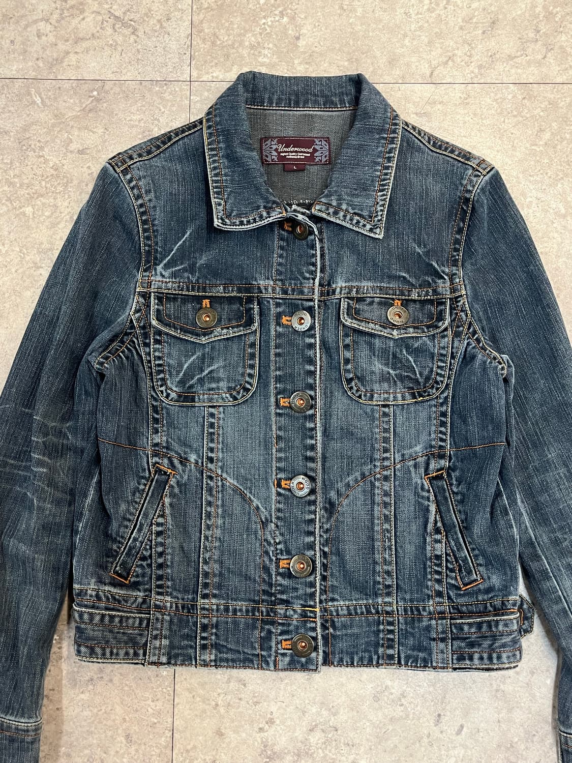 빈티지 언더우드 포켓 데님 자켓 L #csz3568 상품이미지4