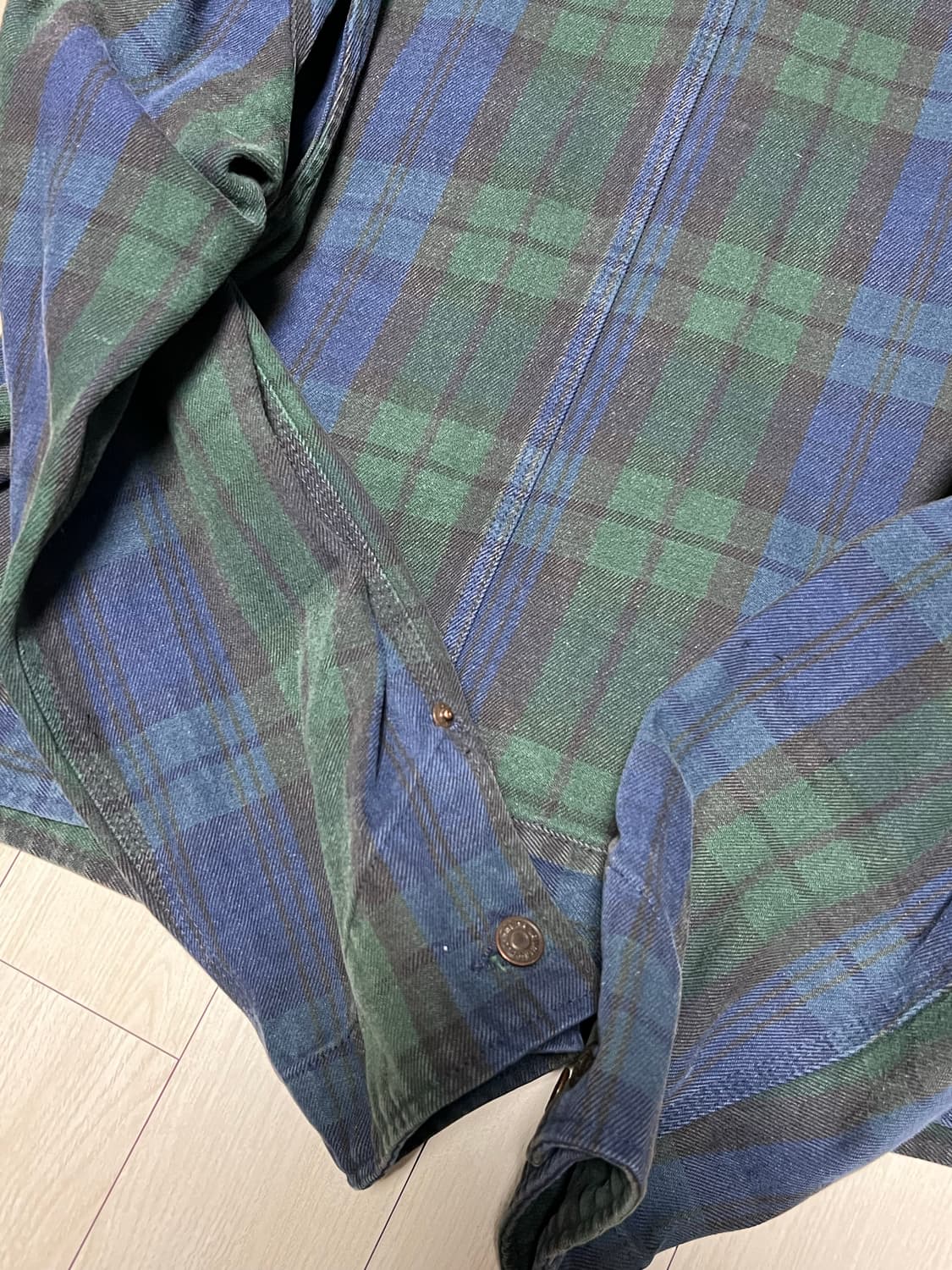 90s폴로컨츄리 체크 덩가리핏자켓 XXL 상품이미지8