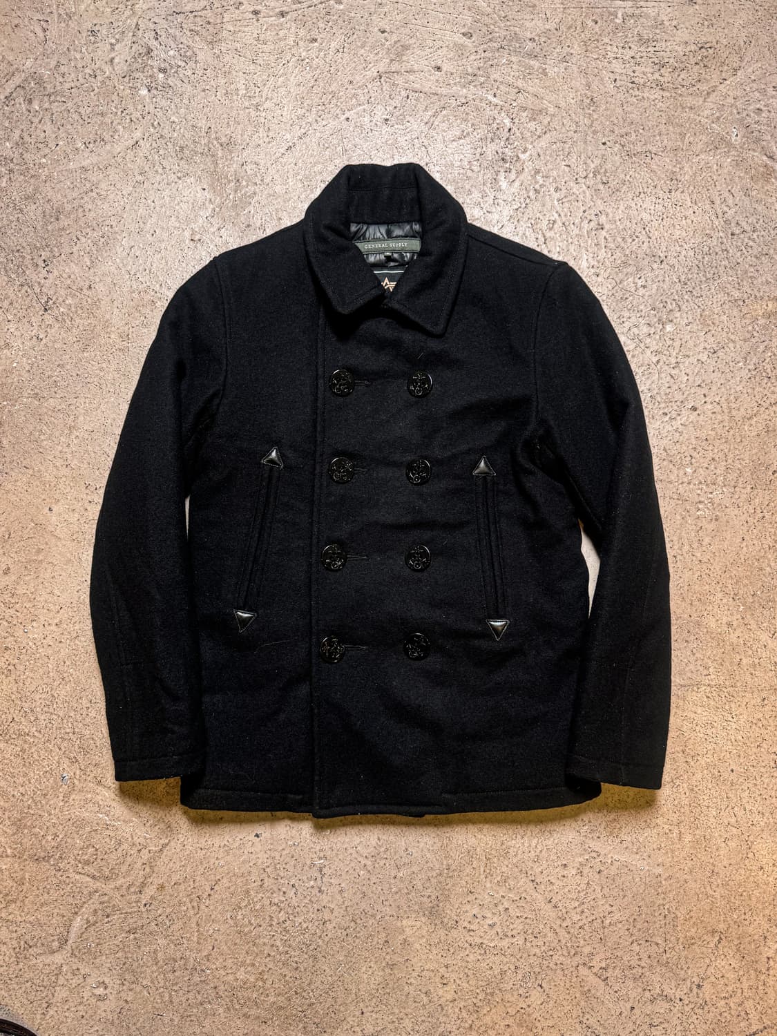 ALPHA INDUSTRIES - 2000‘s 블랙 피코트 상품이미지2