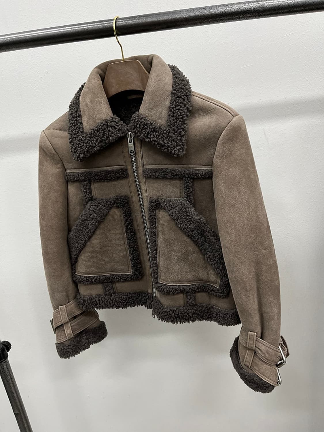 여) 올세인츠 램스킨 숏 무스탕  상품이미지1