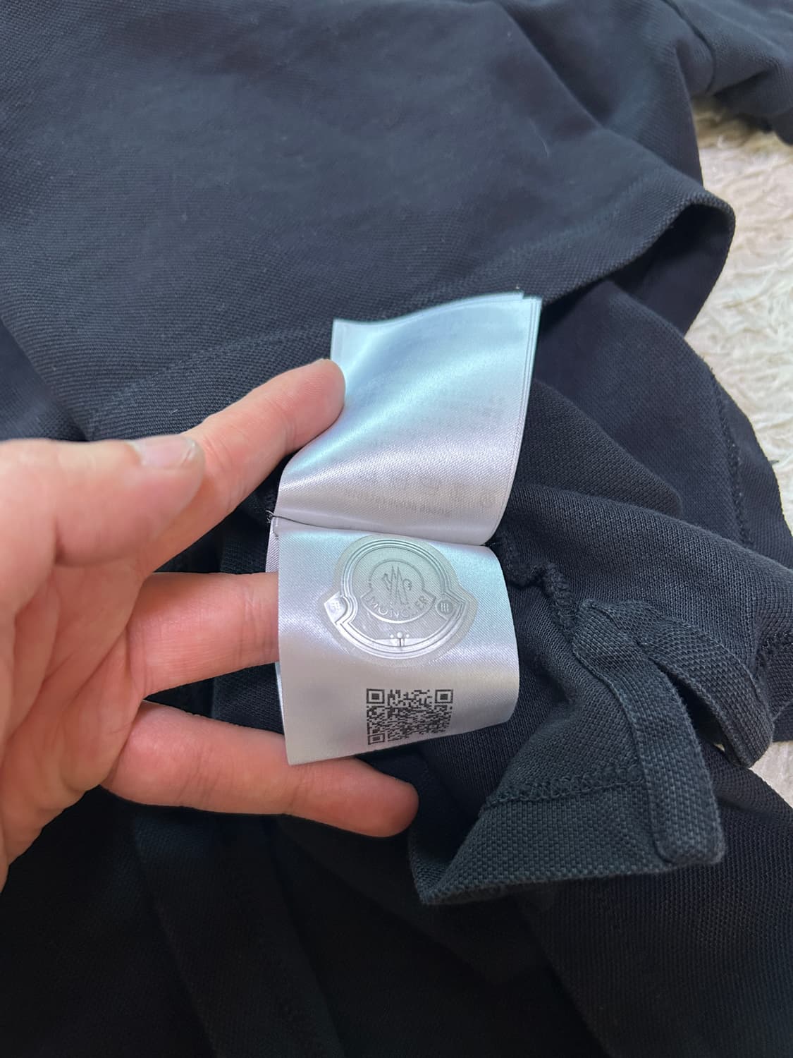 [XL] 몽클레어 카라 반팔티 블랙 상품이미지5