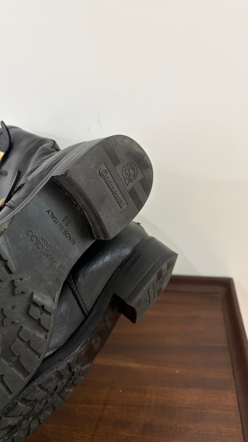 지미추 레더 바이커 앵글 부츠 상품이미지5