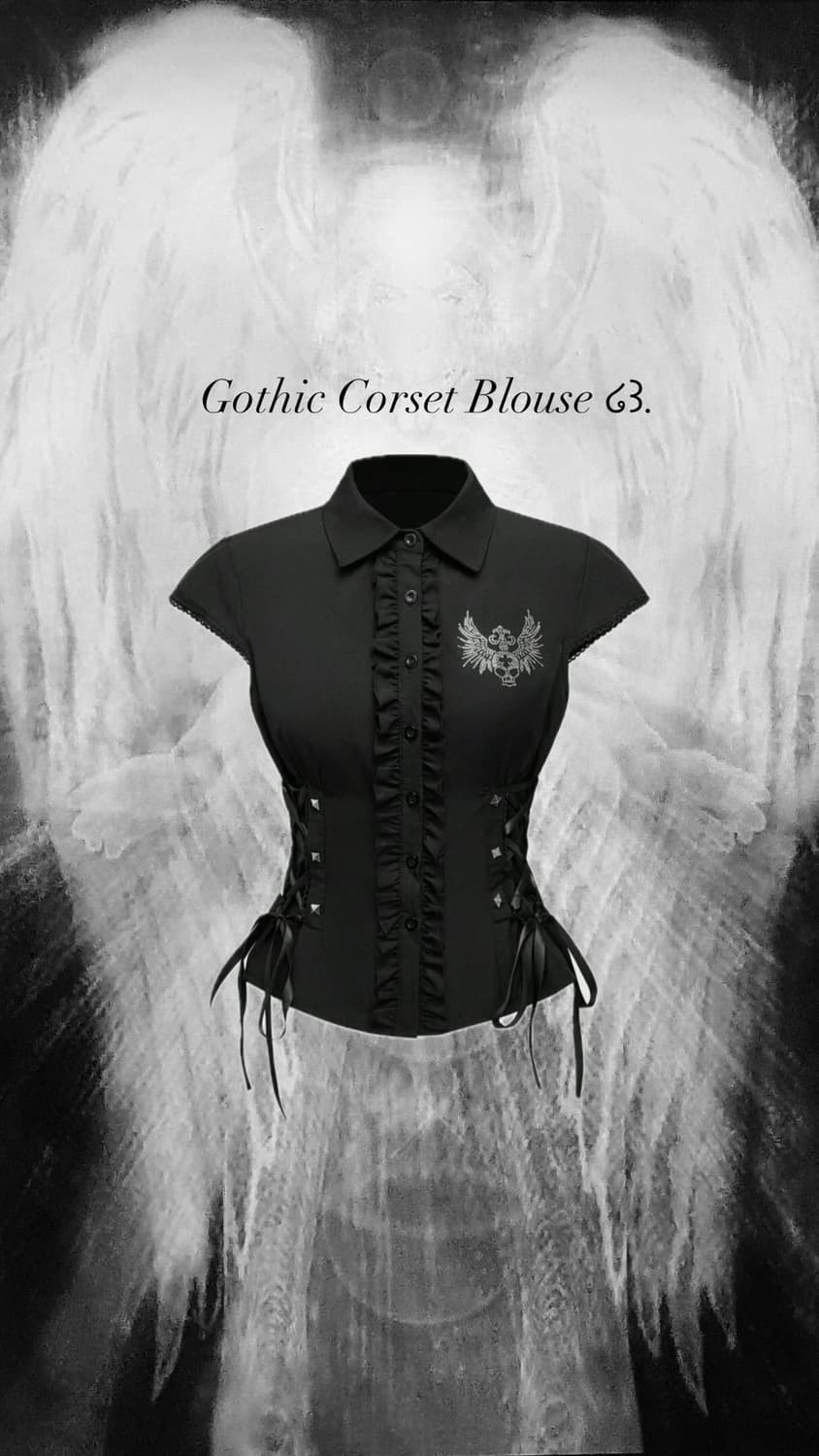 Gothic Corset Blouse 상품이미지1
