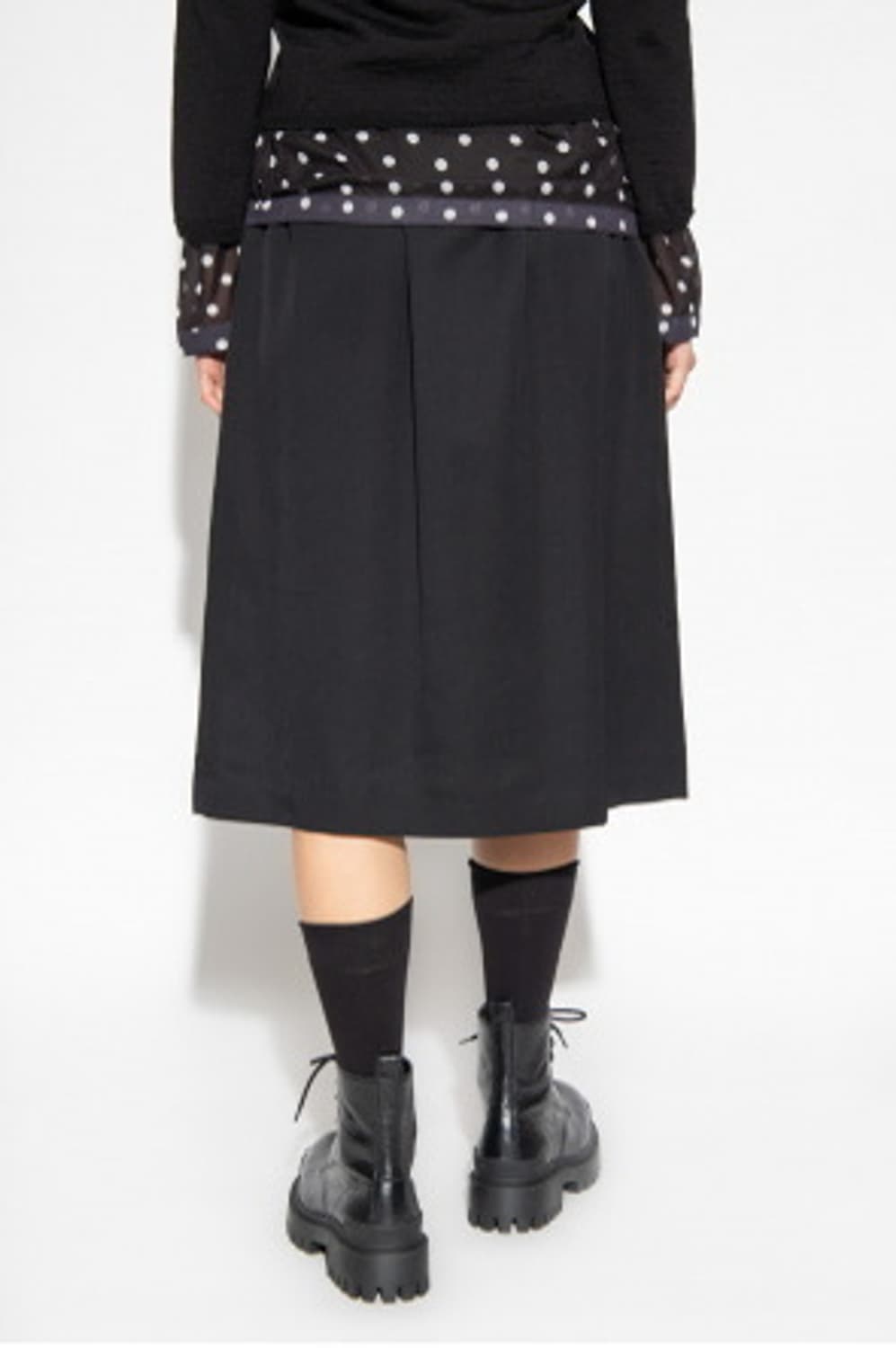 22aw 꼼데가르송 꼼데가르송 반전 플리츠 울 스커트 xs 상품이미지4