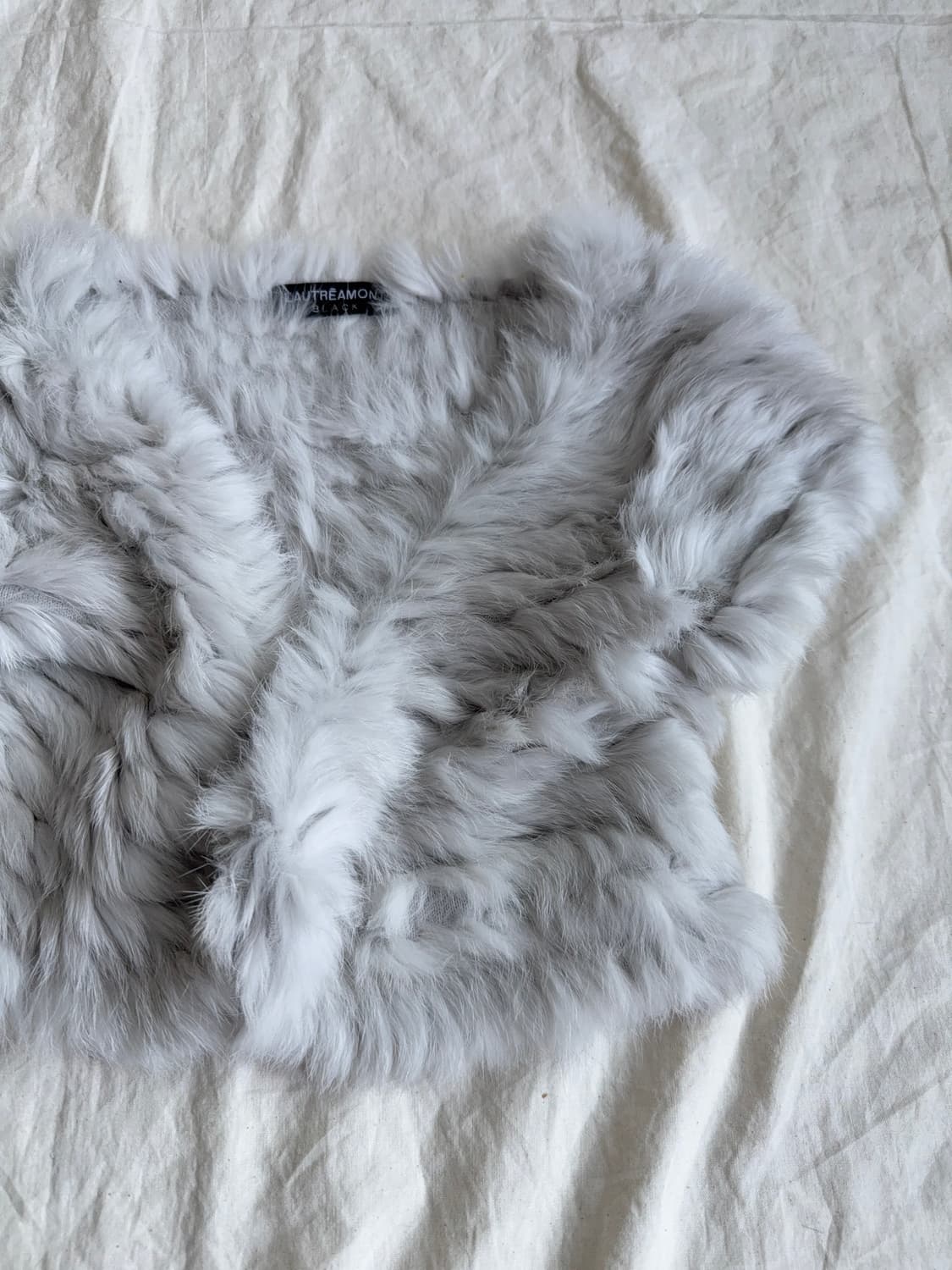 긱시크 페어리 뮤트 그레이 래빗퍼 크롭 가디건 상품이미지3