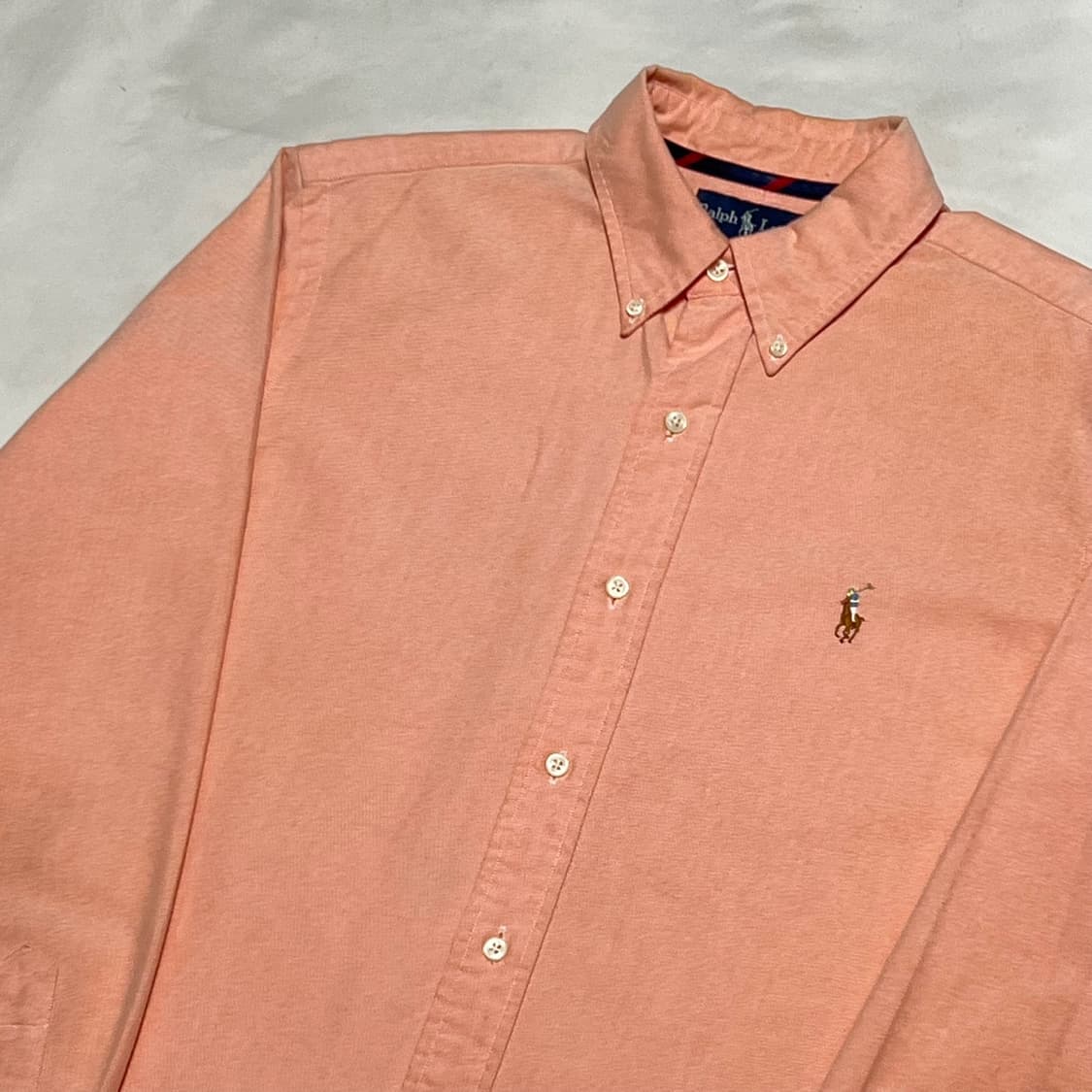 M 폴로랄프로렌 핑크 솔리드 로고 자수 셔츠 상품이미지1