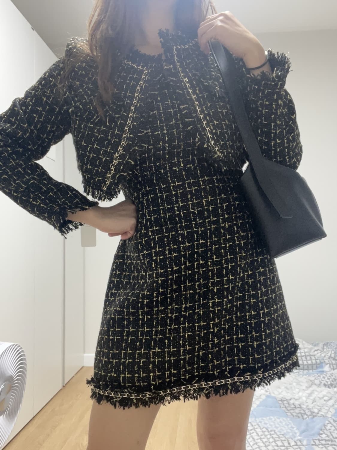 신스덴 스텔라 트위드 셋업 자켓M/ 원피스S 하객룩 상품이미지3