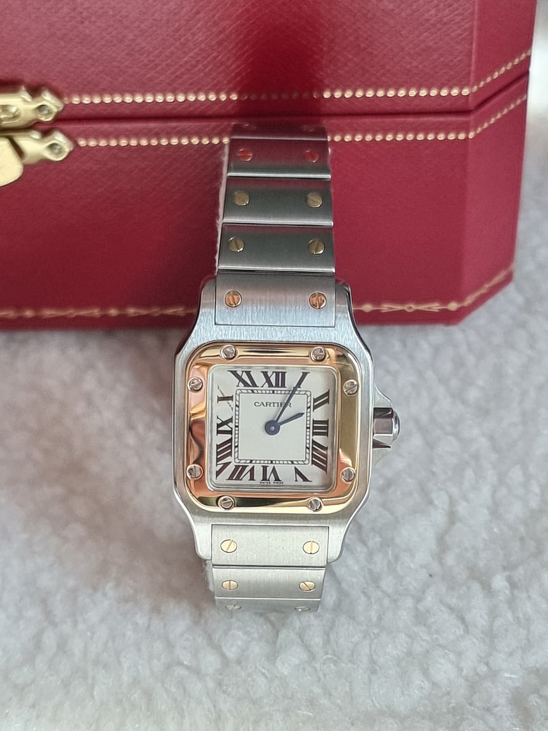 [까르띠에 정품보증서]산토스 갈베 18K 콤비 쿼츠 스몰 여성시계 12년 상품이미지3