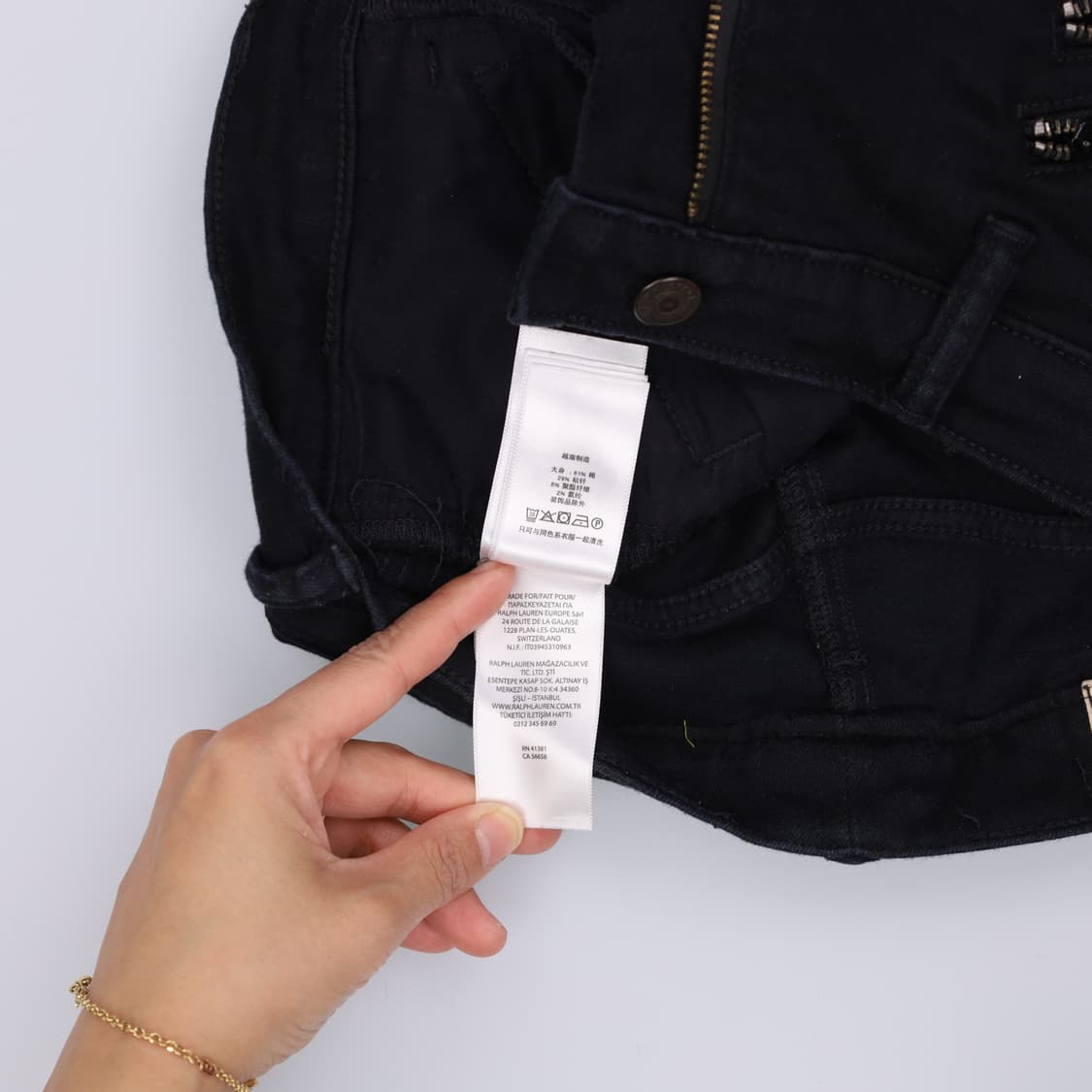 27 폴로 여성 블랙 일자데님 0430H 상품이미지5