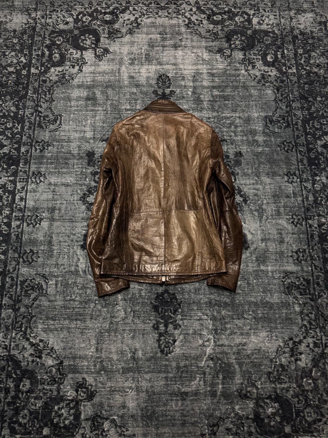 Schlussel brown lamb skin rider jacket 상품이미지6