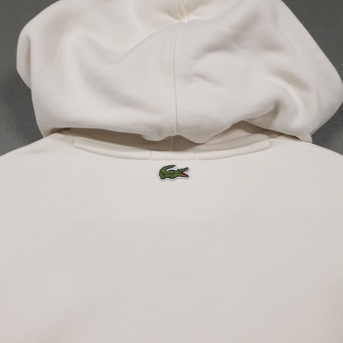 실측 L (100) 라코스테 신형 23FW 빅 크록 후드티 스웻셔츠 크림 상품이미지9