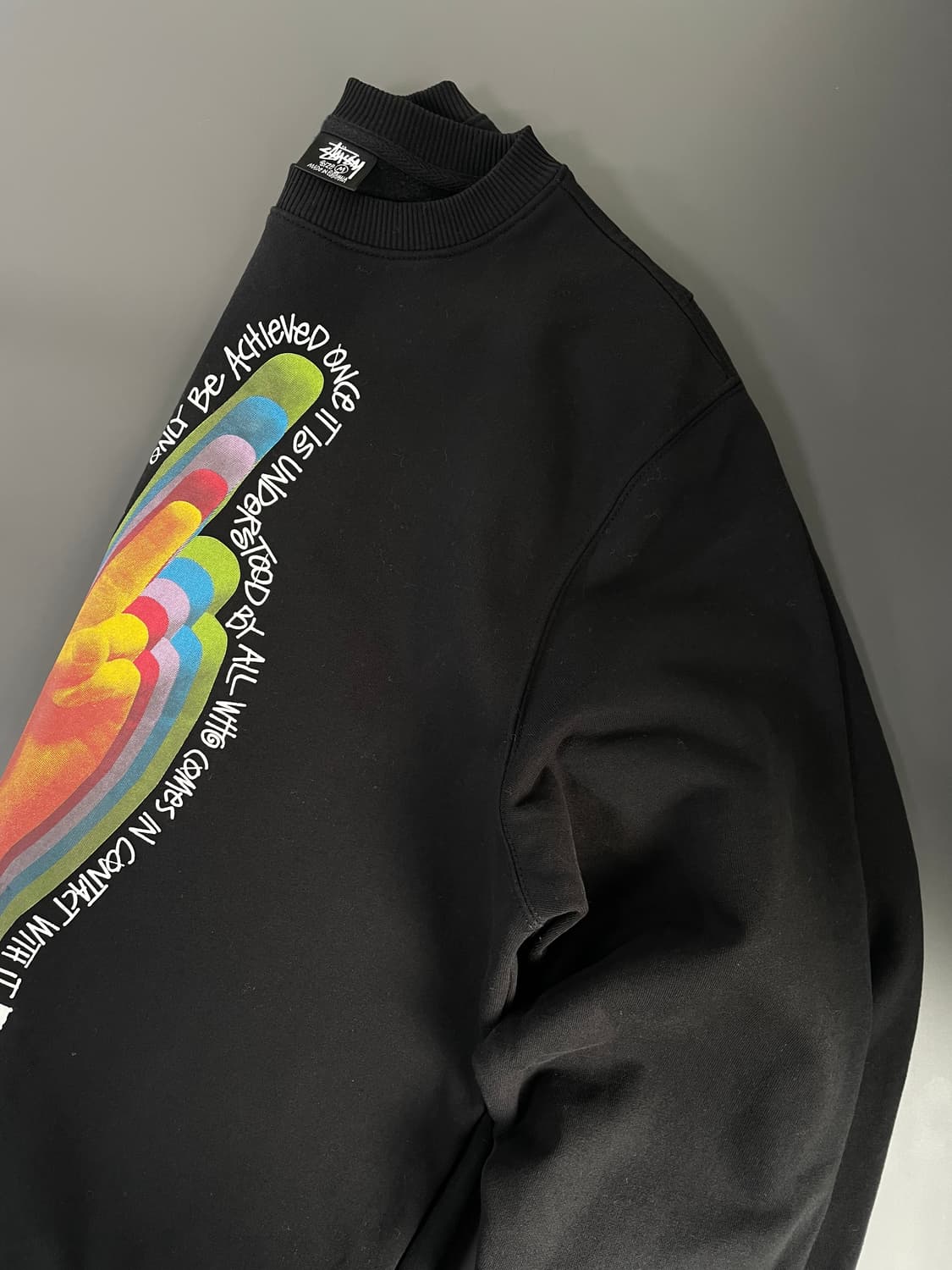 [M] 스투시 피스 사인 크루넥 스웻셔츠 맨투맨 상품이미지4