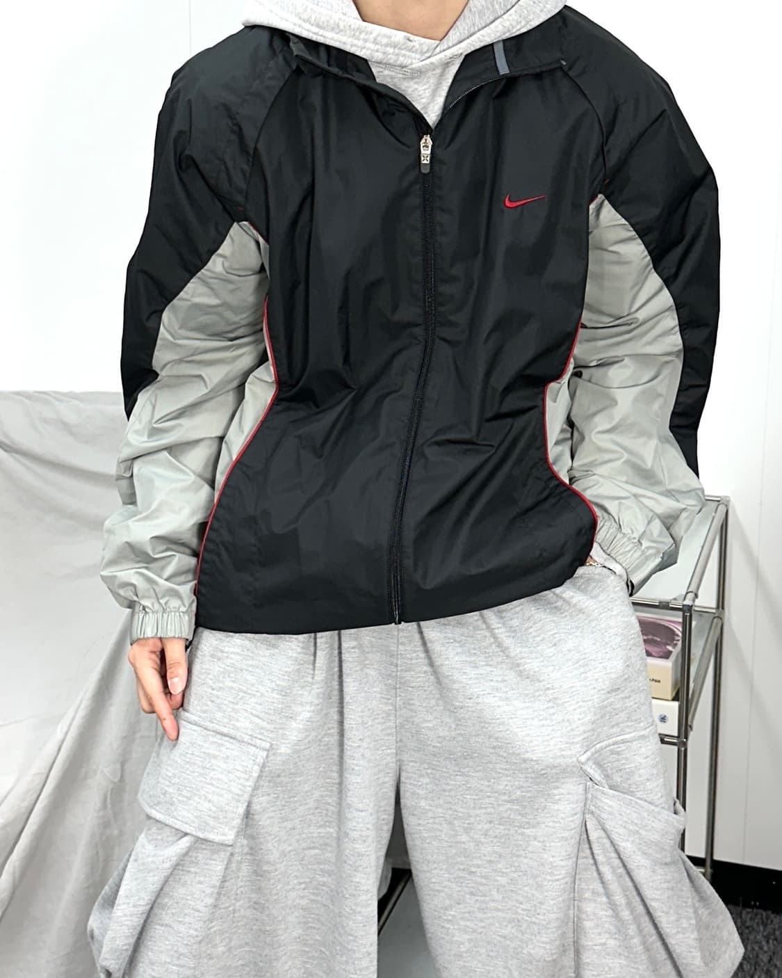 나이키 00s 블랙 그레이 바람막이 2XL 상품이미지2