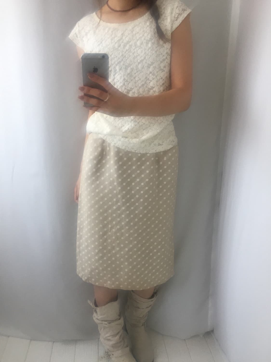 637. white lace short-sleeve T-shirt  상품이미지6