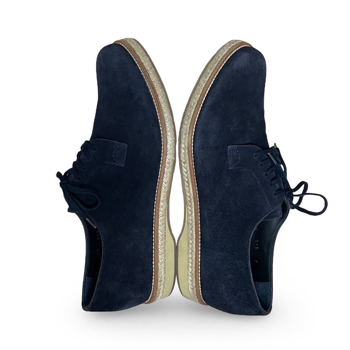 Blue Suede Lace Up Oxfords Shoes 상품이미지4