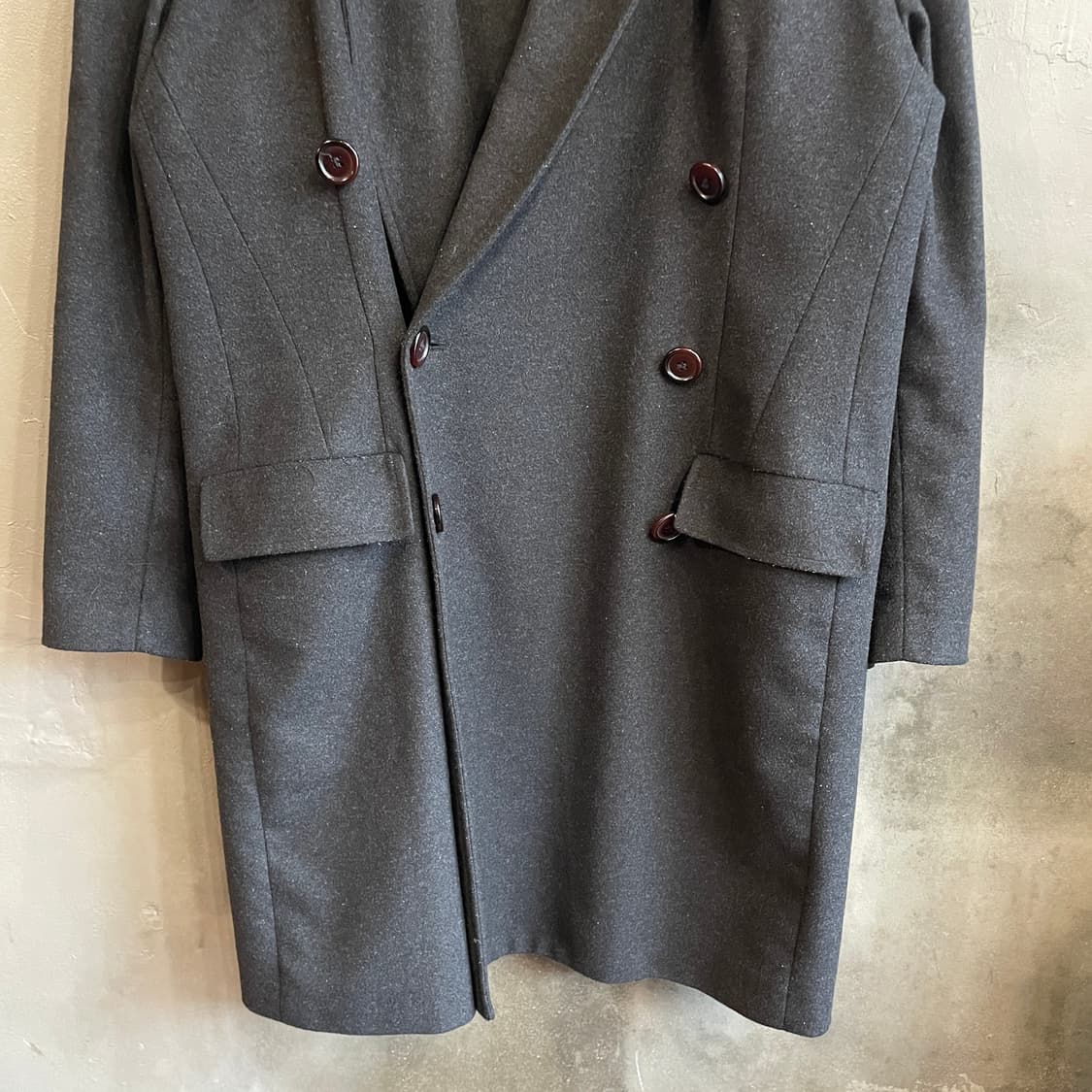 델라다 백 버튼 패널 코트 상품이미지6