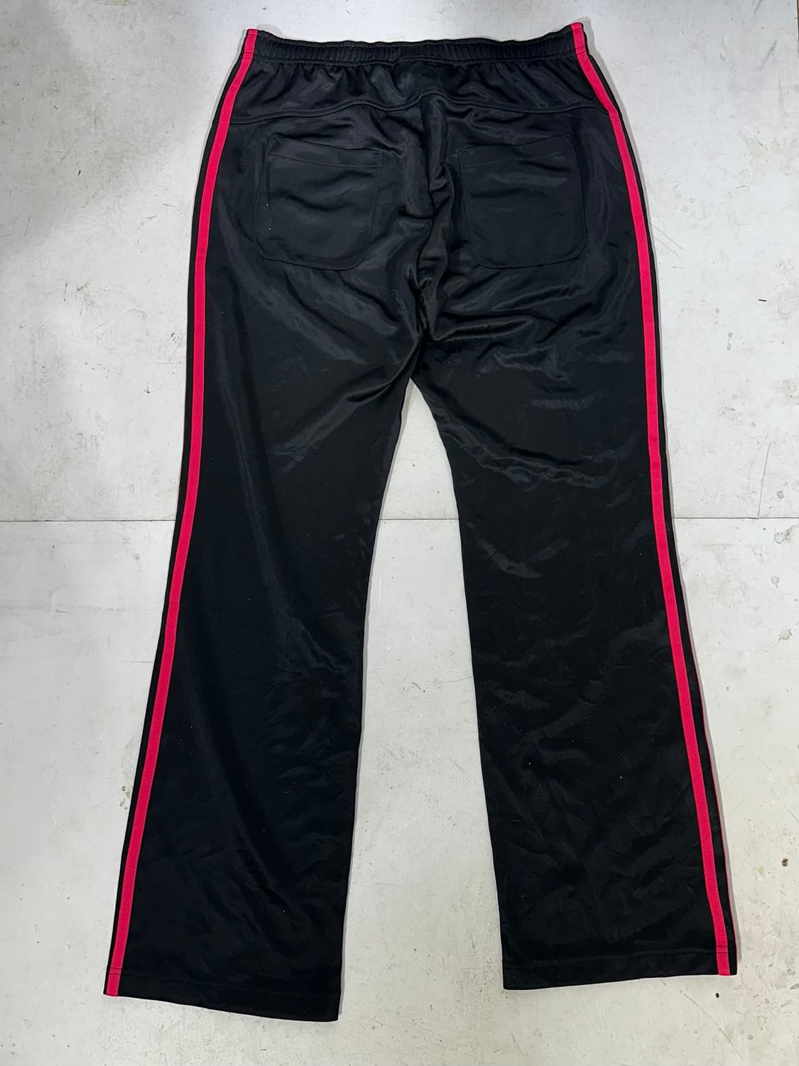 아디다스 블랙 핑크 삼선 와이드 부츠컷 트레이닝 팬츠 추리닝 바지 상품이미지5