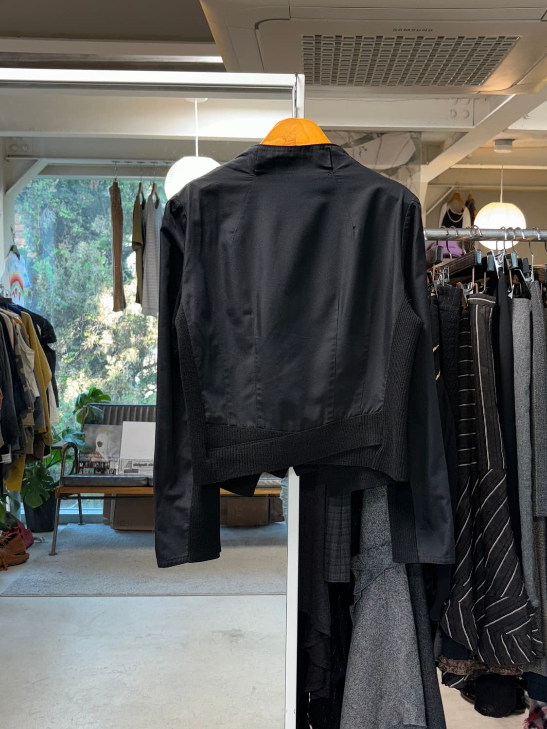 히로코 비스 비대칭 레이어드 자켓 상품이미지2