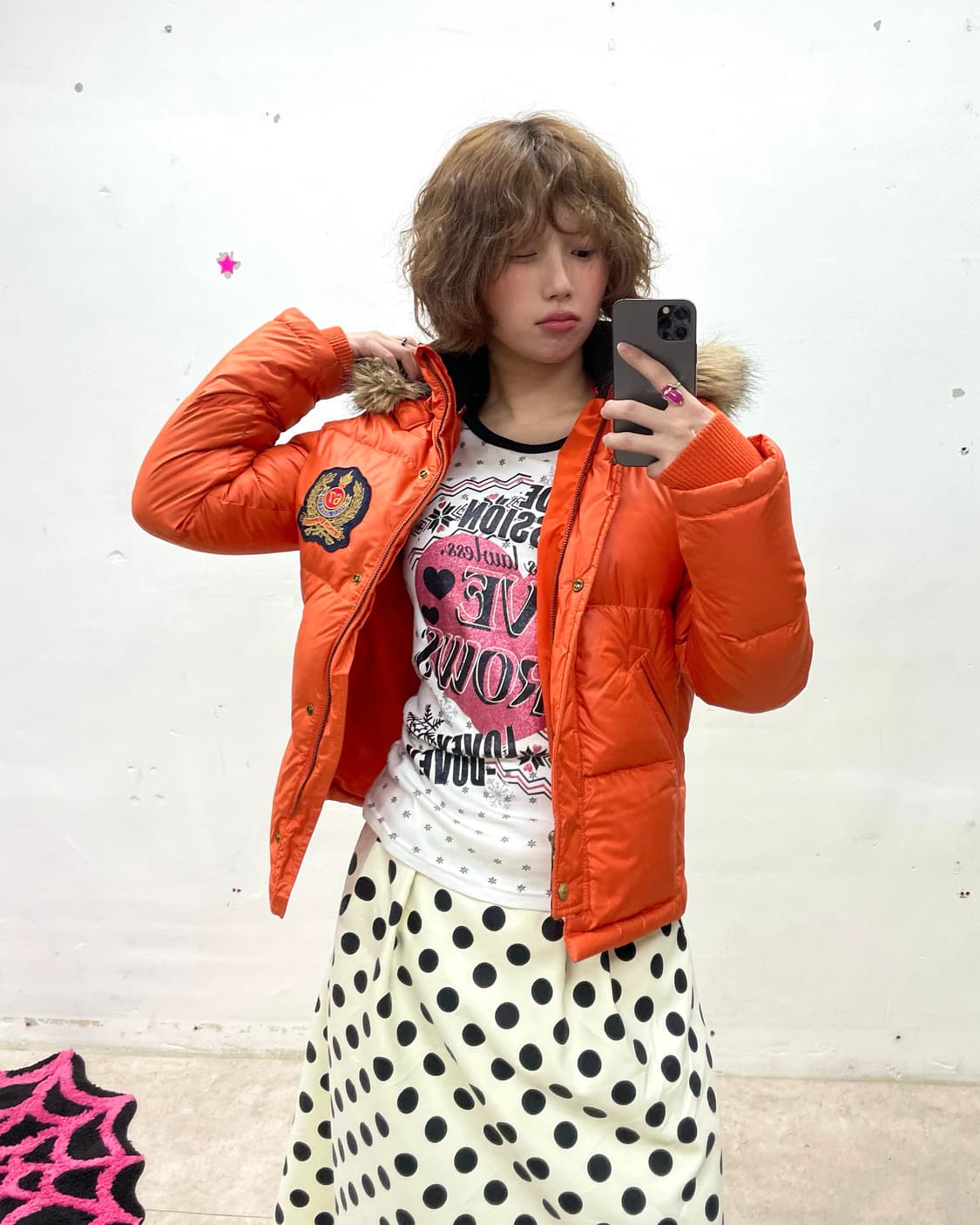 Polo Retro Orange Padded Jumper  상품이미지2