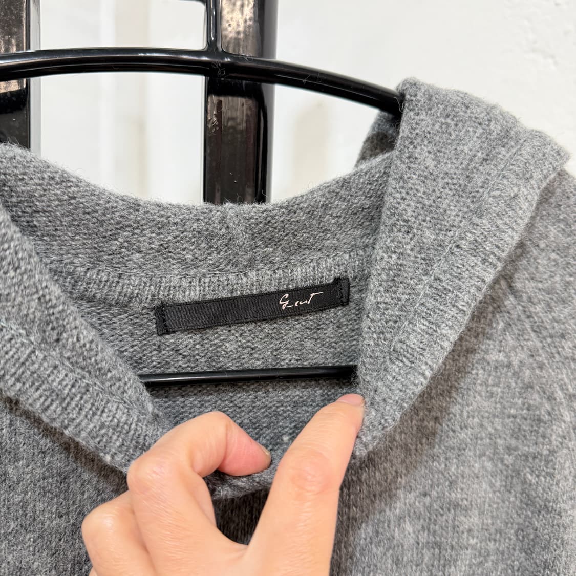 지컷 회색후드 니트원피스 그레이원피스 g-cut 4079 상품이미지2