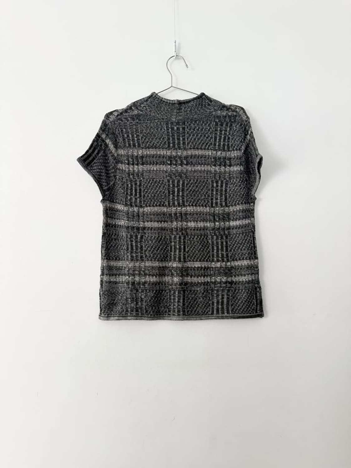 Neck string boucle half knit / grey 상품이미지3