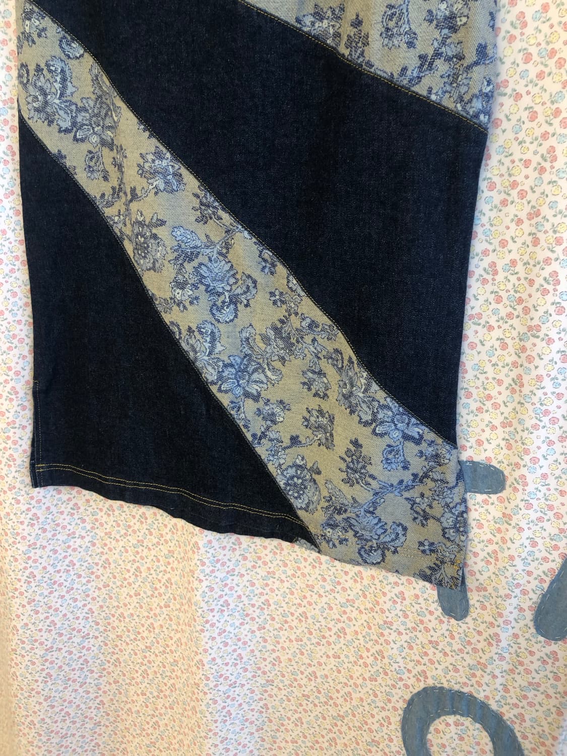 floral denim skirt 상품이미지3