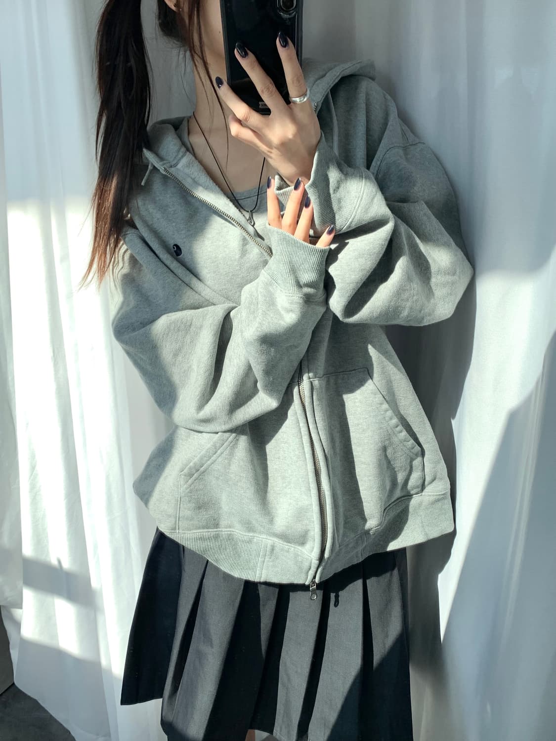 Carhartt 칼하트 그레이컬러 2-way 후드집업  상품이미지7