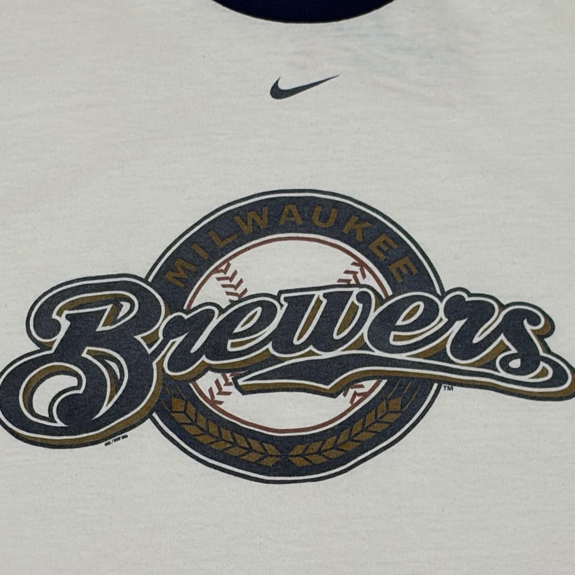 00s 미국 빈티지 나이키 MLB 밀워키 브루어스 링거티 반팔티 상품이미지4